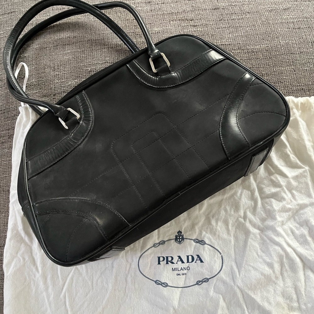 Prada Milano Vintage Nylon Bowler Bag Purse